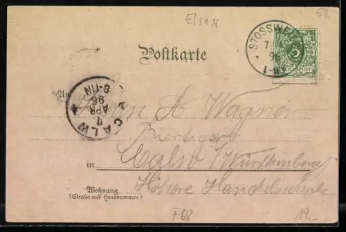 Lithographie Stossweier, Schwanders Hotel, Schluchttunnel, Fischboedle