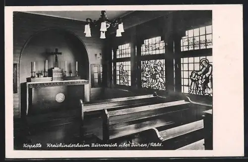 AK Bürvenich über Düren, Kreiskinderheim, Innenansicht der Kapelle