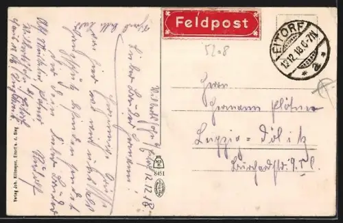 AK Eitorf /Sieg, Teilansicht aus der Vogelschau