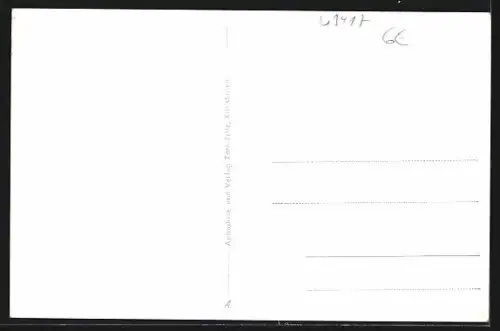 AK Lippoldsberg a. d. Weser, Ortsansicht mit Kirche und Gebirge