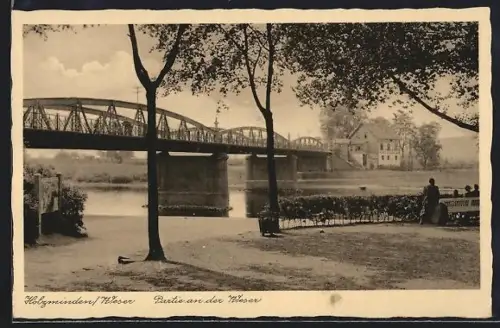 AK Holzminden, Brücke über die Weser