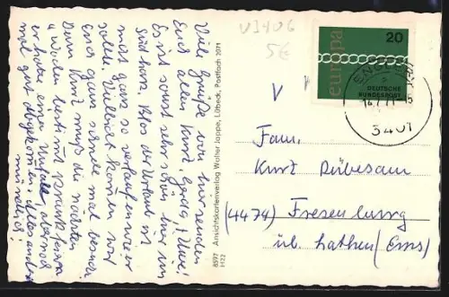 AK Lenglern, Ansichten von Kirche, Krankenhaus, Schule und Ortspartie