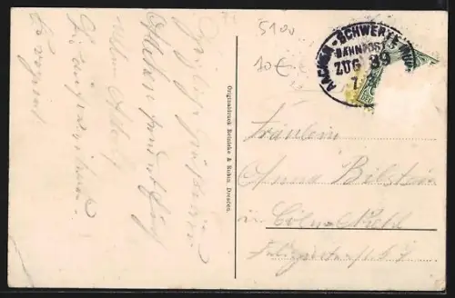 AK Aachen, Nizza-Allee, von oben gesehen