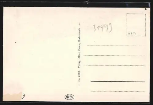 AK Hehlen a. d. Weser, Frontalansicht des Kriegerdenkmals