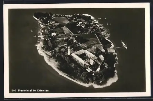 AK Fraueninsel, Gesamtansicht aus der Vogelschau