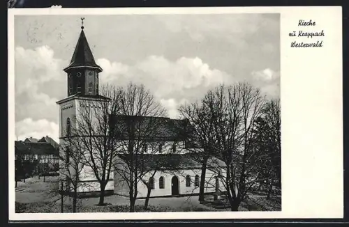 AK Kroppach /Westerwald, Blick auf die Kirche