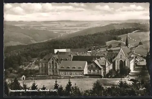 AK Heimbach /Eifel, Trappistenabtei Mariawald und Umgebung aus erhöhter Perspektive