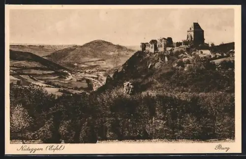 AK Nideggen /Eifel, Blick auf die Burg
