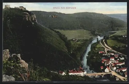 AK Nideggen, Blick ins Tal mit Flusspartie