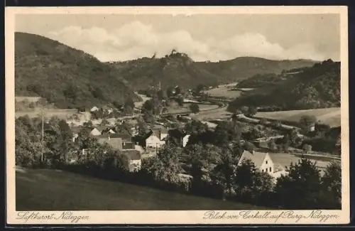 AK Nideggen, Blick von Cerkall auf Burg Nideggen