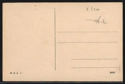 AK Aachen, Totanansicht aus erhöhter Position mit prominenten Kirchtürmen