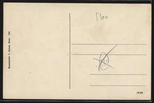 AK Godesberg, Blick auf Godesberg vom Wacholder mit Burg im Hintergrund