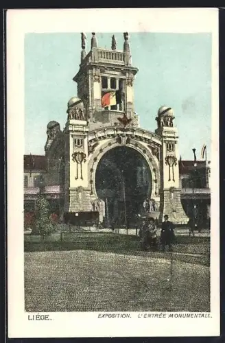 AK Liége, Exposition, L`Entrée monumentale, Ausstellung
