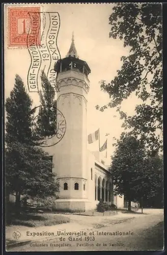AK Gand, Exposition Universelle et Internationale 1913, Colonies francaises, Pavillon de la Tunisie, Ausstellung