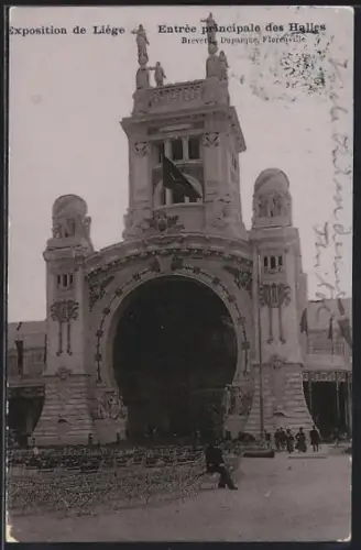 AK Liége, Exposition de Liége, Entrée principale des Halles, Ausstellung