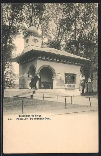 AK Liége, Exposition de Liége, Pavillon du Monténégro, Ausstellung