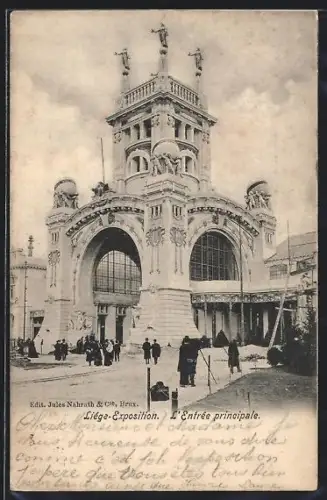 AK Liége, Liége-Exposition, L`Entrée principale, Ausstellung