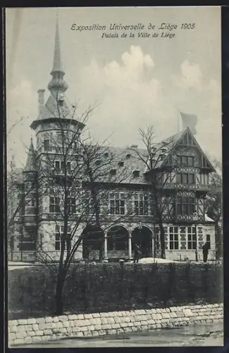 AK Liege, Exposition Universelle 1905, Palais de la Ville de Liege, Ausstellung