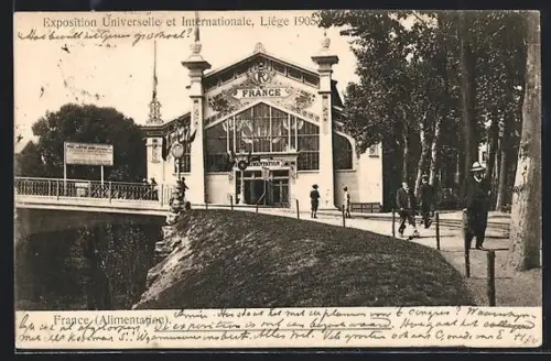 AK Liege, Exposition Universelle et Internationale 1905, France Alimentation