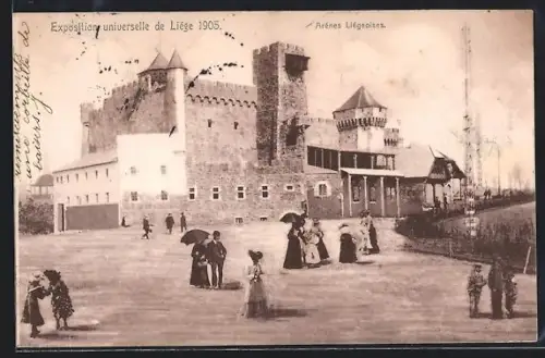 AK Liége, Exposition Universelle de Liége 1905, Arénes Liégeoises, Ausstellung