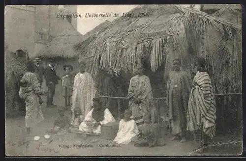 AK Liége, Exposition Universelle de Liége 1905, Village Sénégalais, Cordonnier, Ausstellung