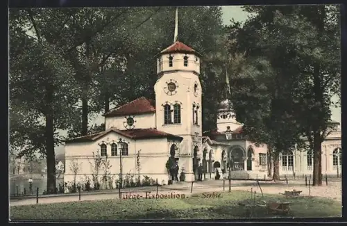AK Liége, Exposition, Palais de la Serbie