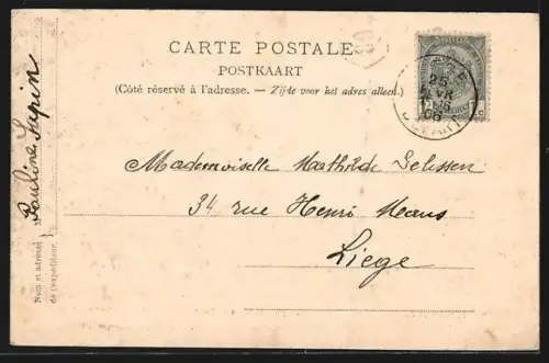 AK Liége, Exposition 1905, Un groupe du Vieux-Liége devant l`Hotel de Ville