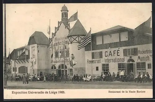 AK Liége, Exposition Universelle 1905, Restaurant de la Haute Baviere, Hackerbräu Munich