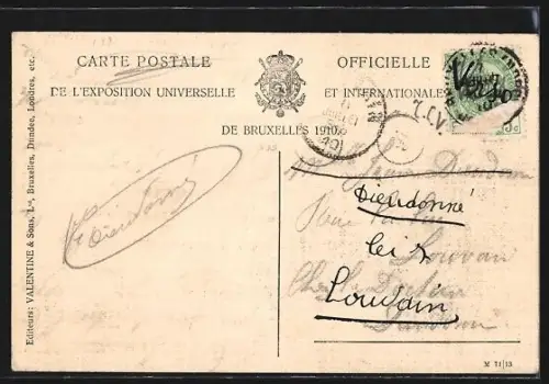 AK Bruxelles, Exposition 1910, Section Francaise