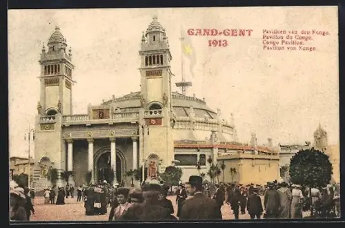 AK Gent, Ausstellung 1913, Pavillon von Kongo
