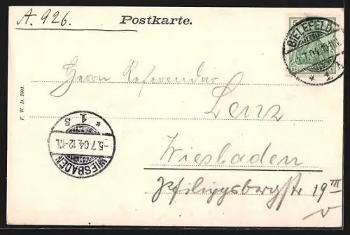 AK Düsseldorf, Internationale Kunst- u. Gartenbau-Ausstellung 1904, Ausstellungsgebäude mit Anlage, Säule, Ballon
