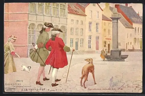 Künstler-AK Liége, Exposition Internationale 1905, Le Vieux Liége