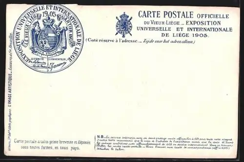 Künstler-AK Liége, Exposition Internationale 1905, Le Vieux Liége