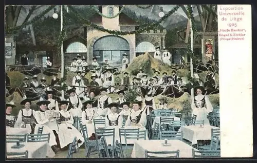 AK Liége, Exposition Universelle 1905, Haute Bavière, Interieur