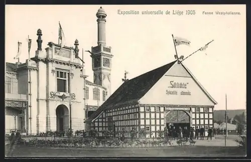 AK Liége, Exposition Universelle 1905, Ferme Westphalienne, Panorama