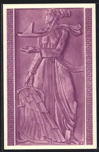 AK Buenos Aires, Exposition Correos y Teleco-Municaciones en el Plan Quinquenal, Relieve Simbolizando