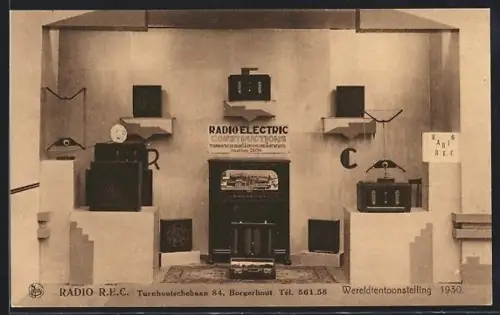 AK Antwerpen, Wereldtentoonstelling 1930, Radio R. E. C.