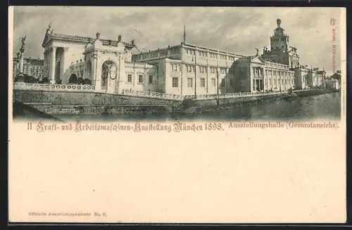 AK München, II. Kraft- & Arbeitsmaschinen-Ausstellung 1898, Ausstellungshalle