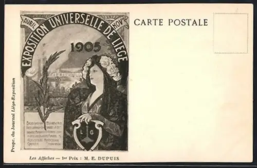 Künstler-AK Liege, Exposition Universelle de Liege 1905, Les Affiche, 1er Prix: M. E. Dupuis