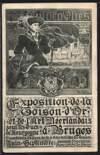 Künstler-AK Bruges, Exposition de la Toison d`Or 1907