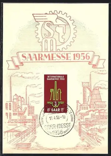 AK Saarbrücken, Saarmesse 1956, Wappen