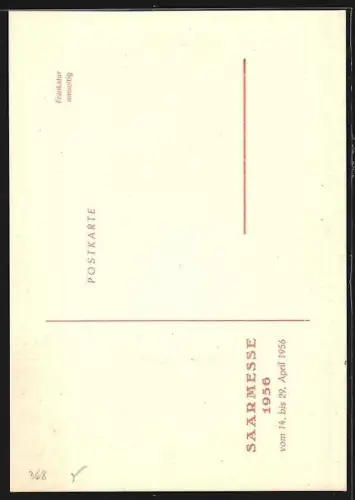 AK Saarbrücken, Saarmesse 1956, Wappen