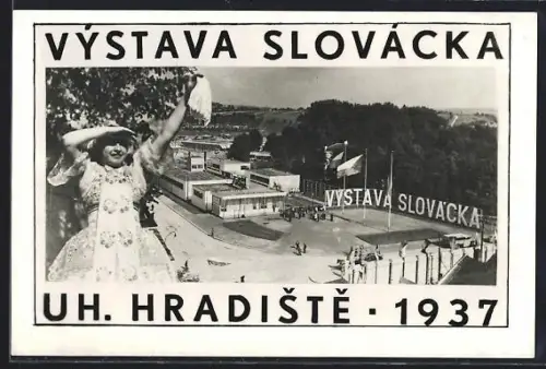 AK Uh. Hradiste, Vystava Slovacka 1937