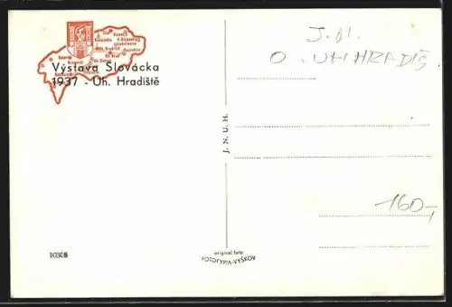 AK Uh. Hradiste, Vystava Slovacka 1937