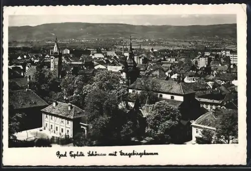 AK Bad Teplitz-Schönau, Ortsansicht mit Erzgebirgskamm