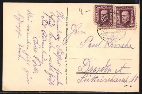 AK Rumburg, Blick zum Ort