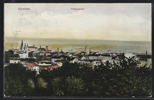 AK Komotau, Totalansicht des Ortes