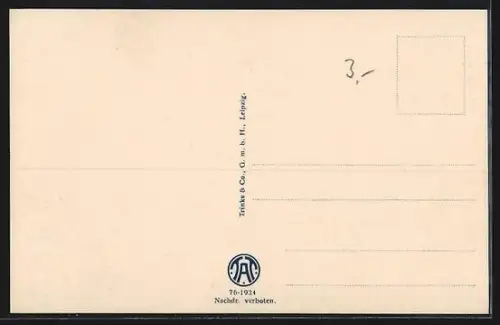 AK Teplitz-Schönau, Ortsansicht mit Kirche