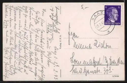 AK Saaz, Ansicht der Westseite des Ortes