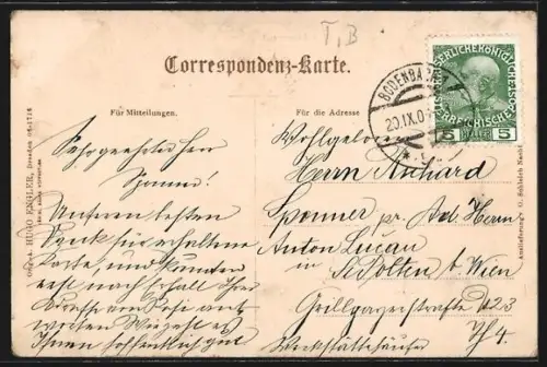 AK Bodenbach a. d. Elbe, Blick zur Schäferwand